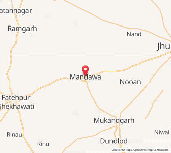 Map of Mandawa, Rajasthan
