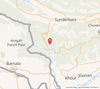 Map of Mandhan, Kashmir