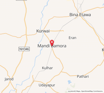 Map of Mandi Bamora, Madhya Pradesh