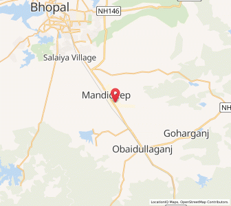 Map of Mandideep, Madhya Pradesh