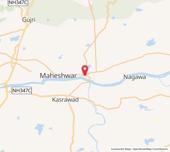 Map of Mandleshwar, Madhya Pradesh