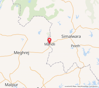 Map of Mandli, Rajasthan