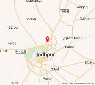 Map of Mandor, Rajasthan