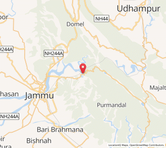 Map of Mandowah, Kashmir