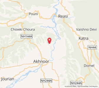 Map of Mandrean, Kashmir