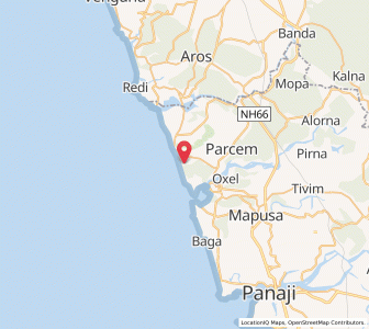 Map of Mandrem, Goa