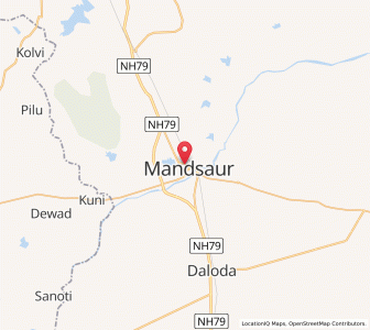 Map of Mandsaur, Madhya Pradesh