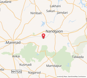 Map of Mandvad, Maharashtra