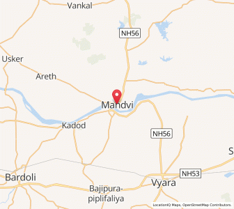 Map of Māndvi, Gujarat