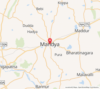 Map of Mandya, Karnataka