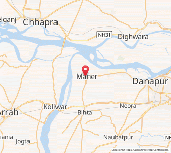 Map of Maner, Bihar