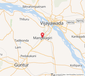 Map of Mangalagiri, Andhra Pradesh