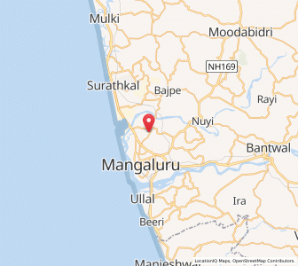 Map of Mangalore, Karnataka