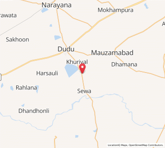 Map of Mangalwara, Rajasthan