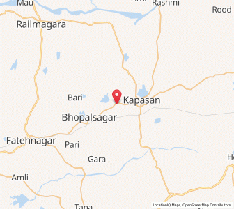 Map of Mangana, Rajasthan