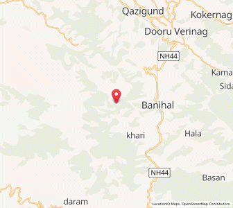 Map of Mangat, Kashmir
