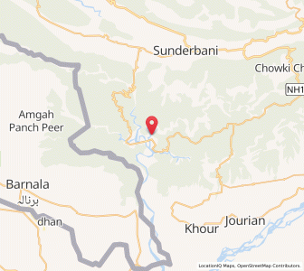 Map of Mangher, Kashmir