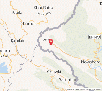 Map of Manglat, Kashmir
