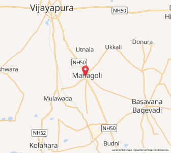 Map of Mangoli, Karnataka