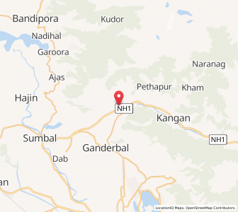 Map of Mangom, Kashmir