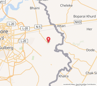 Map of Manhiala, Punjab
