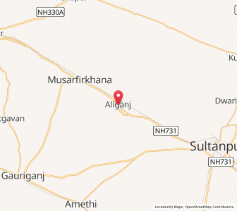 Map of Maniari Aliganj, Uttar Pradesh