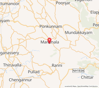 Map of Manimala, Kerala