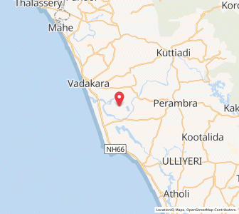 Map of Maniyur, Kerala