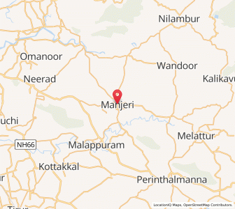 Map of Manjeri, Andaman and Nicobar Islands