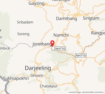Map of Manjhitar, Sikkim