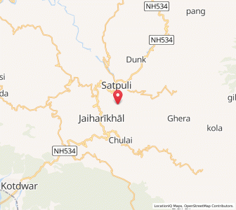 Map of Manjkot, Uttarakhand