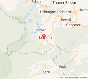 Map of Manjoor, Tamil Nadu