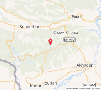 Map of Manjuan, Kashmir