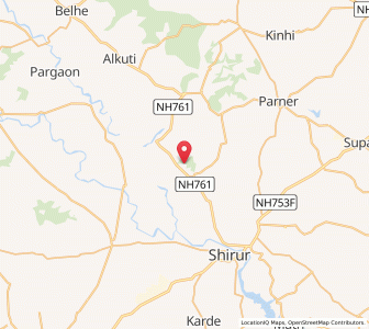 Map of Manjur, Maharashtra