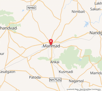 Map of Manmad, Maharashtra