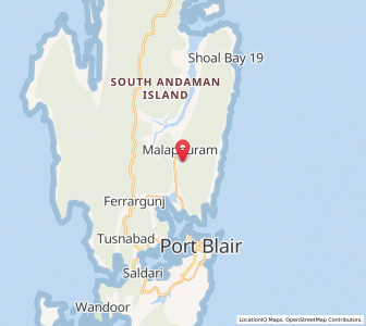 Map of Mannar Ghat, Andaman and Nicobar Islands