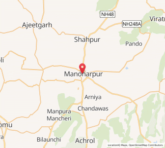 Map of Manoharpur, Rajasthan