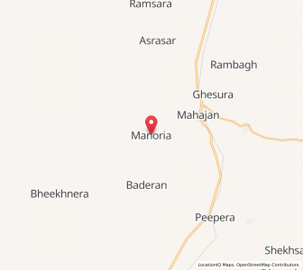 Map of Manoria, Rajasthan