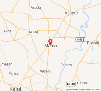 Map of Mānsa, Gujarat