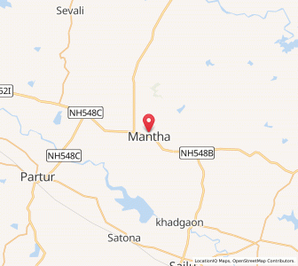 Map of Mantha, Maharashtra