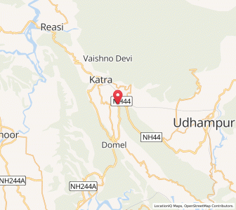 Map of Manthal, Kashmir