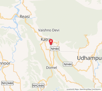 Map of Manun, Kashmir