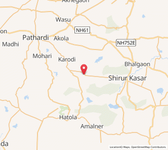 Map of Manur, Maharashtra