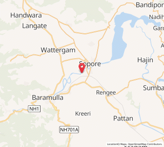 Map of Manz Sir, Kashmir