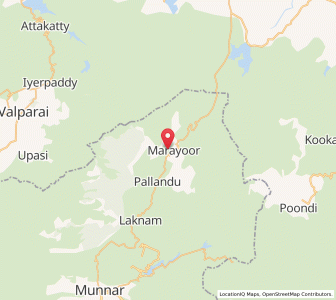 Map of Maraiyur, Kerala