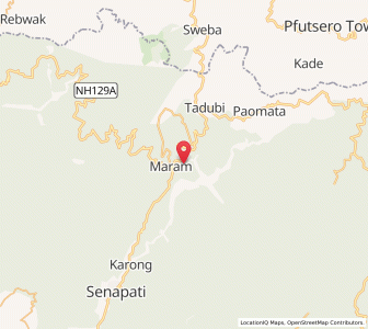 Map of Maram, Manipur