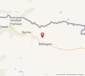 Map of Maranu, Kashmir