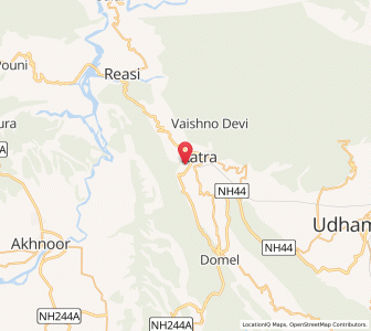 Map of Mardal, Kashmir