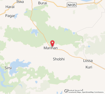 Map of Mariahan, Uttar Pradesh