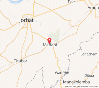Map of Mariani, Assam